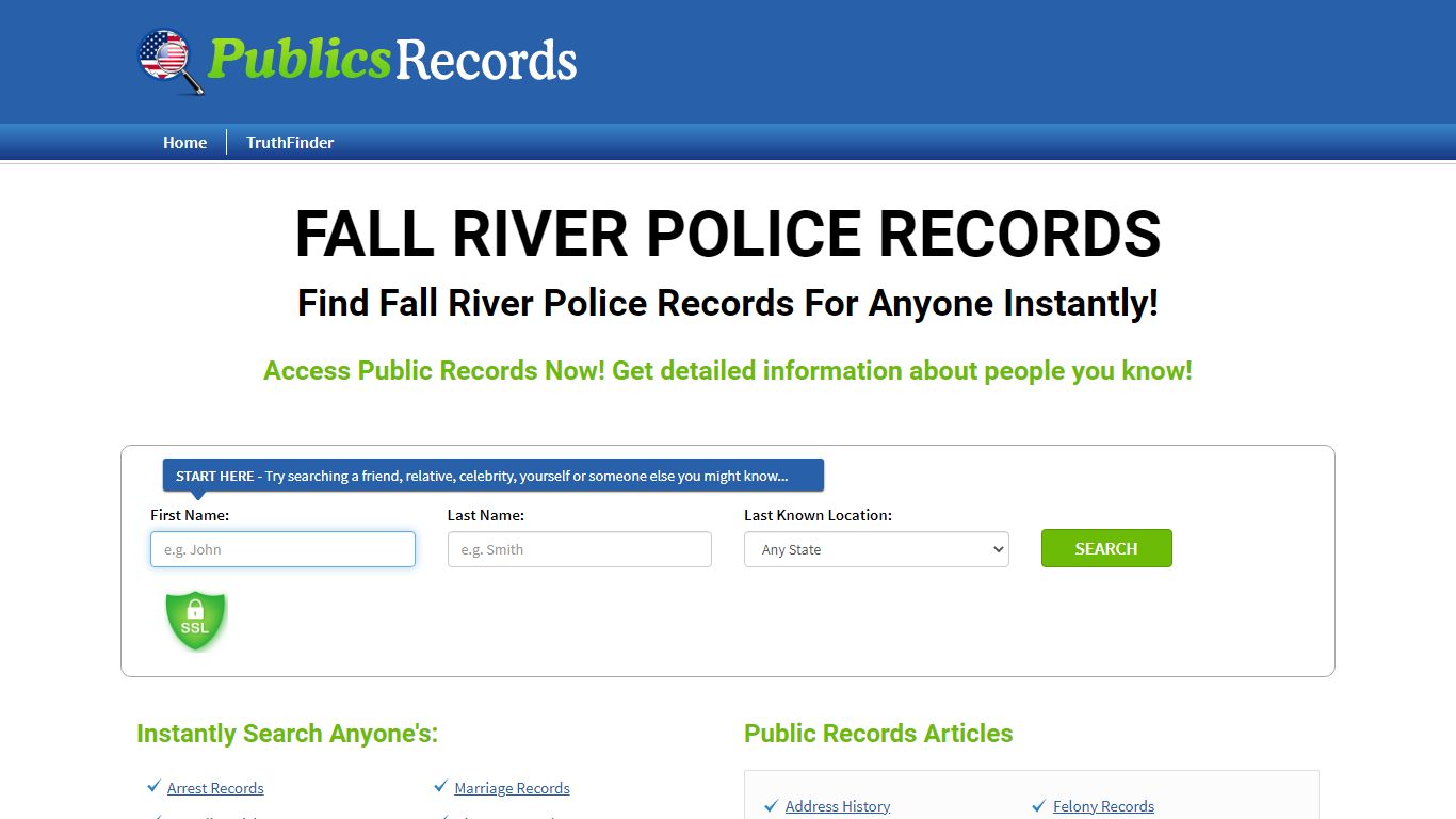 Find Fall River Police Records For Anyone Instantly!