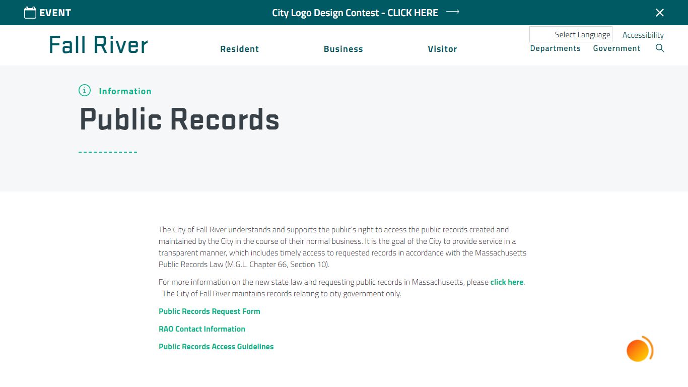 Public Records - Official Municipal Website of the City of Fall River ...